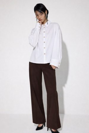DOUBLE CUFF GOLD BUTTONED SHIRT