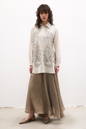 EMBROIDERED LINEN SHIRT