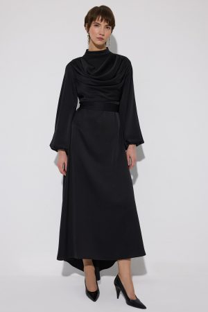 DEGAJE COLLARED BELTED DRESS